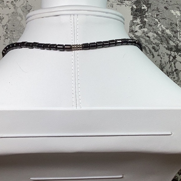 Turquoise Colored Stone Necklace and Acrylic Earrings Set Bundle - Picture 3 of 3